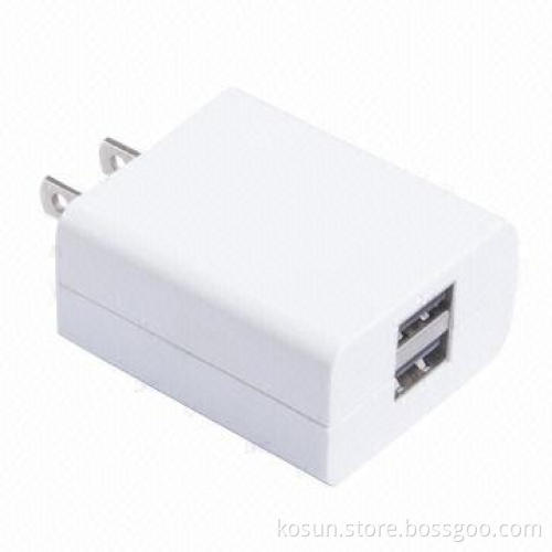 Dual USB Travel Charger with 100 to 240V Input